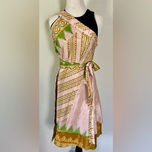 NWT XXL Silk Custom Sari Reversible Wrap Skirt/Dress by Darn Good Yarn